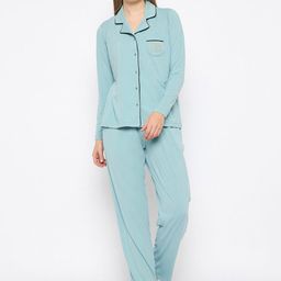 MADAME M SECRET Women Lapel Collar Night suit-image-69
