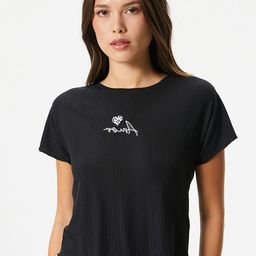 Koton Ribbed T-shirt With Pyjamas-image-55