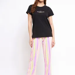MADAME M SECRET Typography Printed Night Suit-image-99