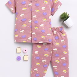 Clt.s Kids Conversational Printed Pure Cotton Night suit-picture-40