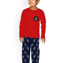 FUNKRAFTS Boys Graphic Printed Pure Cotton Night Suit-image-26