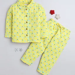 BUMZEE Girls Conversational Printed Pure Cotton Shirt With Pyjamas-image-20