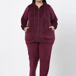plusS Hodded Velvet Tracksuit-28