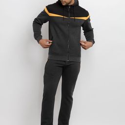 Status Quo Men Black & Grey Colourblocked Tracksuit-image-36