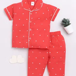 Clt.s Infants Conversational Printed Pure Cotton Shirt With Pyjamas-image-15
