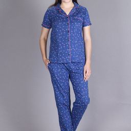 LYRA Floral Printed Pure Cotton Night Suit-picture-11