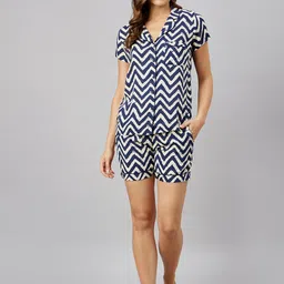 Azira Geometric Printed Night Suit-image-3