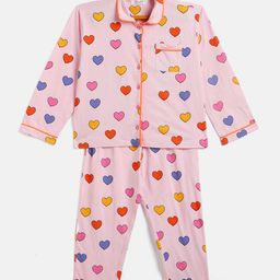 JWAAQ Girls Printed Pure Cotton Night suit-picture-54
