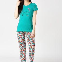zebu Typography Printed Pure Cotton Night Suit-image-47