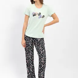 MADAME M SECRET Typography Printed Night suit-image-65