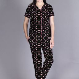 LYRA Floral Printed Pure Cotton Night Suit-image-17