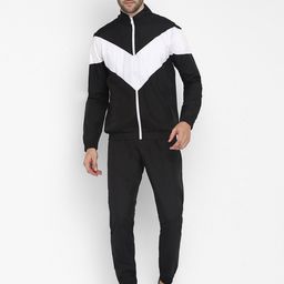 Yuuki Men Colorblocked Mock Collar Jacket & Joggers-picture-23