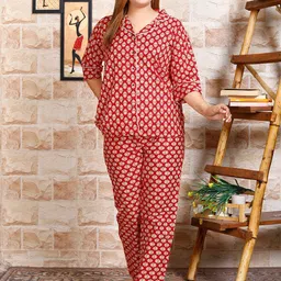 SP DESIGNS Floral Printed Pure Cotton Night suit-picture-40