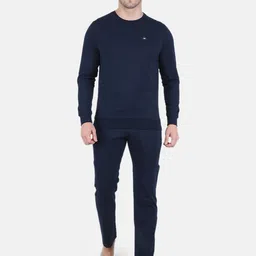 Monte Carlo Men Navy Blue Solid Tracksuits-image-37