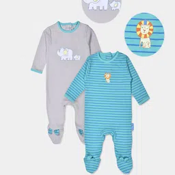 MiArcus Infant Boys Pack Of 2 Cotton Sleepsuits-image-95