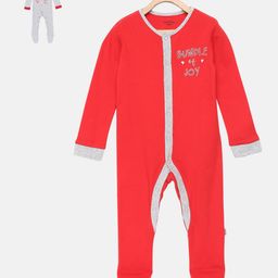 mackly Infant Girls Pack Of 2 Printed 100% Cotton Sleepsuits-image-102