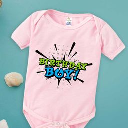 Babywish Infant Boys Birthday Boy Printed Cotton Bodysuit-image-83