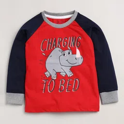 Lazy Shark Boys Red & Grey Printed Night suit LSTF0840-23 image 5