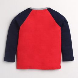 Lazy Shark Boys Red & Black Printed Night suit image 3