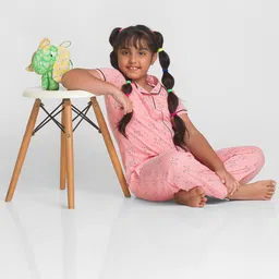AV2 Girls Conversational Printed Pure Cotton Night Suit-image-95