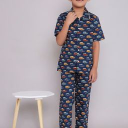 KID1 Boys Conversational Printed Pure Cotton Night suit-image-75