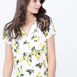 tokyo talkies Women Regular Fit Printed Spread Collar Casual Shirt-picture-4