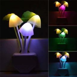 Romantic Colorful LED Mushroom Night Light Dream Bed Lamp Home Decoration ~ Pack of 1 Night Lamp Night Lamp-image-4