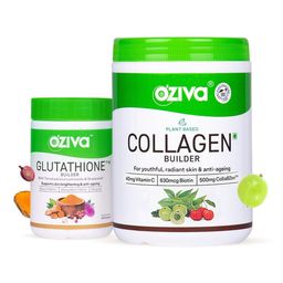 OZiva Set of Collagen Builder 250g & Glutathione Builder 60 Capsules-56