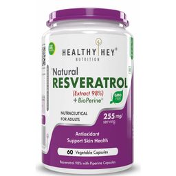 HealthyHey Nutrition Resveratrol Extract 98% Plus BioPerine, 60 capsules-image-82