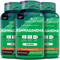 NourishVitals Ashwagandha - Pack of 3,  60 veggie capsule(s) -image-7