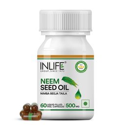 INLIFE Neem Seed Oil (500 mg),  60 veggie capsule(s) -90