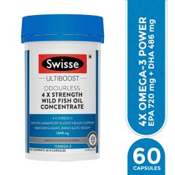 Swisse Ultiboost Odourless 4 X Strength Wild Fish Oil, 60 capsules-image-16