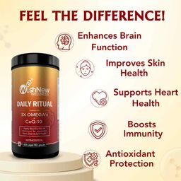 WishNew Wellness Triple Strength Omega-3 & Multivitamin Men 18+ Combo,  60 capsules  image 1