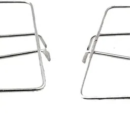 Stainless Steel Square Donga Cooker Stand/Steaming Tray Stand for Kitchen, Cooking Pot, Steamer Rack, Stand Cookware Tool Pack of 2 Polished Steel Trivet-image-24