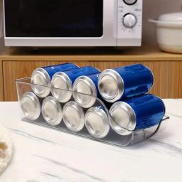 Polypropylene Fridge Storage Containers | Soda Can Organizer Bins for Drinks & Beverages Storage Basket-image-1
