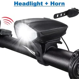 Bicycle Horn with LED Light Work On Battery LED Front Light-image-53
