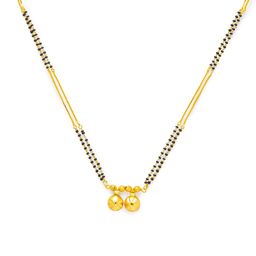 Digital Dress Room Black Gold-Plated Beaded Mangalsutra-45