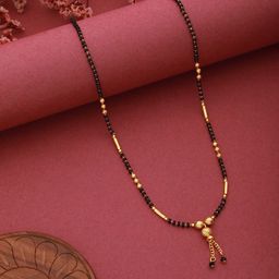 Aadvik Designs Gold-Plated Beaded Chain Mangalsutra-53