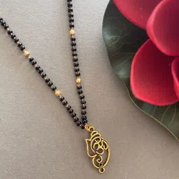 Digital Dress Room Gold-Plated Black Beaded Mangalsutra-image-96