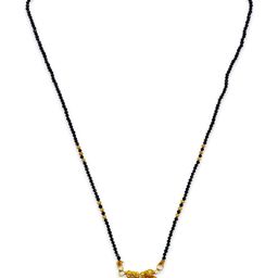 Digital Dress Room Gold-Plated Black Crystal Beaded Mangalsutra-image-28