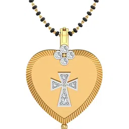 KUBERBOX 18K Yellow Gold Ela Christian Minnu Mangalsutra Pendant-picture-34
