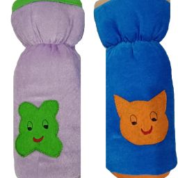 Baby Milk Bottle Cover, Pack of 2, Milk Feeding Velvet Bottle Cover 250ml-image-21