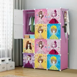 12-Door 12-Shelf Plastic kids Collapsible Cupboard PC Collapsible Wardrobe-image-70