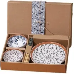 Pack of 5 Glass 4 Pcs Ceramic Bowl Dinner Set-image-2