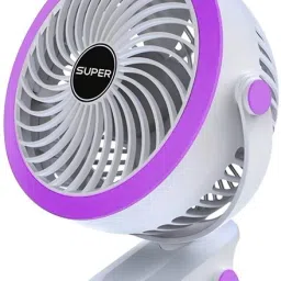 LACCO 5Speeds Adjustable,Bidirectional 360 ° Adjustable,Super Strong Wind,Portable Fan Mini Clip on Fan, Battery Operated Desk Fan USB Fan-20