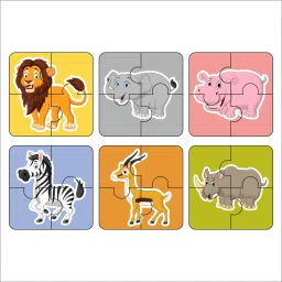 Wooden Wild Animals Jigsaw Puzzles for Kids – Set of 6 (24 pcs) | Puzzles Toy-7