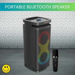 SACRO A1 (PORTABLE BLUETOOTH PARTY SPEAKER) Wireless Karaoke Mic & Deep Bass SoundA484 40 W Bluetooth Party Speaker-picture-13
