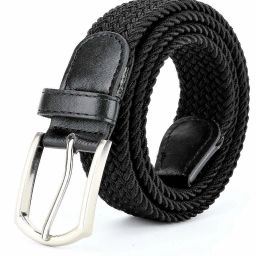 Women Party Black Nylon, Artificial Leather Belt-image-125