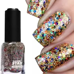 gabbu Multi Glitter high shine long lasting non toxic professional nail polish RAINBOW-picture-22