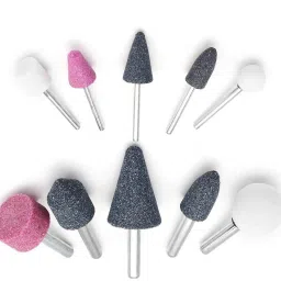 Rotary Tool Grinding Stone Set – 10Pcs Shank Mounted Abrasive Heads for Drill, Polishing, Carving & Cutting Rotary Bit Set-image-35